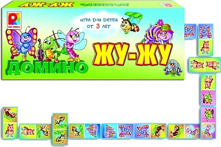 "ЖУ-ЖУ" Домино Игра развивающая для детей пластмассовая  - купить оптом