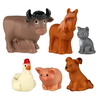 Домашние животные. Набор из 6 игрушек. ПВХ. Весна - купить оптом