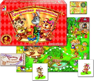 Бременские музыканты Игра для детей из бумаги и картона  - купить оптом