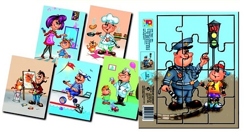 Забавная мозаика 12 элементов Экран Пазлы Игра для детей из бумаги и картона
