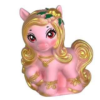 Новогодняя лошадка золотая - купить оптом